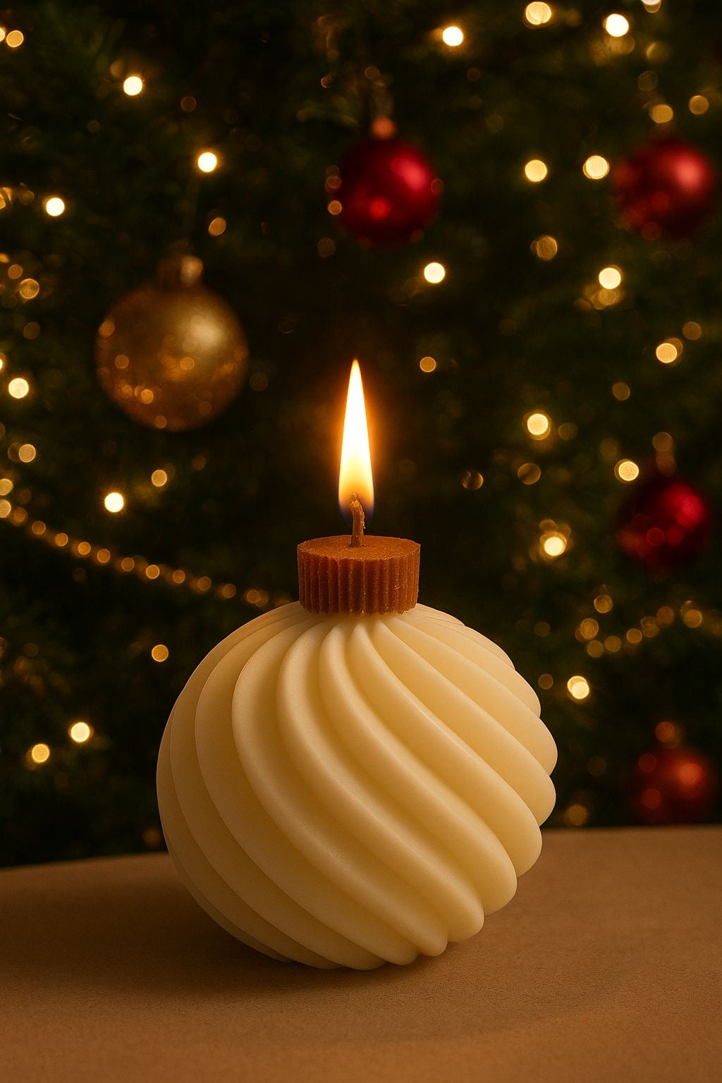 Bougie boule de Noël